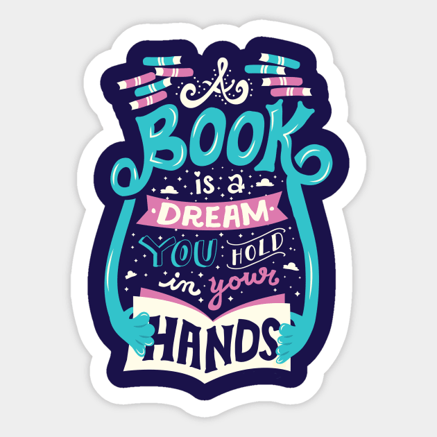 Book is a Dream Sticker by risarodil